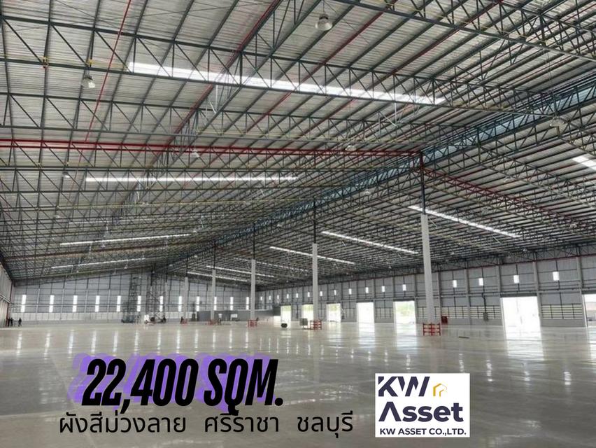 ให้เช่าโรงงาน/โกดัง 22,400 ตรม. เขาคันทรง ศรีราชา จ.ชลบุรี  🟪#ผังสีม่วงลาย  ☑️ เนื้อที่ดิน 25 ไร่  ☑️ ขนาดโรงงาน 22,400 ตรม 6