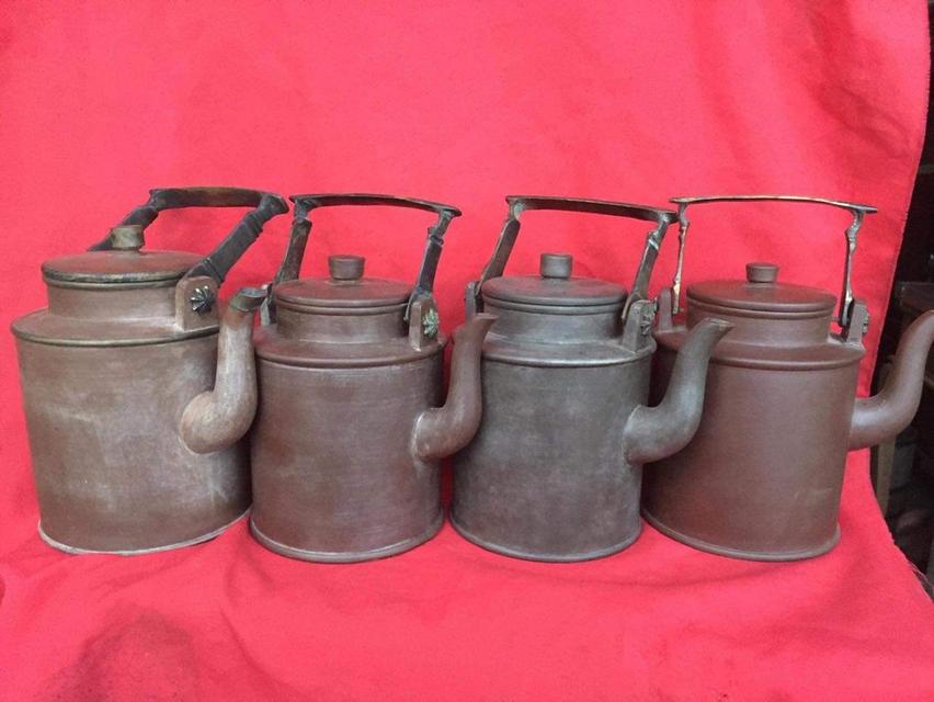 กาน้ำชาจีนโบราณ ปั้นสายทรงกระบอก หย่างถัง ป้านชาจีนเก่า ป้านชาอี๋ซิง จื่อซา ใบใหญ่ 2