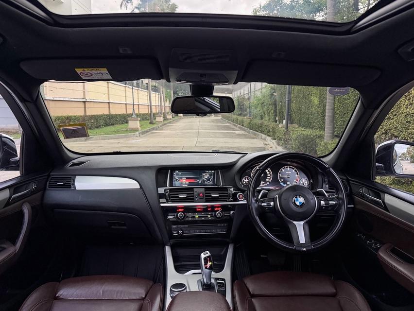 BMW X3 xDrive20d M-Sport ดีเซลล้วน โฉม LCI หลังคาแก้ว (F25) ออฟชั่นสูงสุดของรุ่นนี้ ปี 2017 ใช้งานน้อย เจ้าของเดียว รูปที่ 10