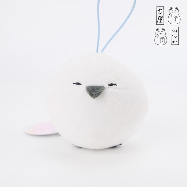 พวงกุญแจ ตุ๊กตา นกอ้วน 🐦 Shimaenaga Bird ~ Round 1 Exclusive・Sleeping Face Mascot ・SK JAPAN ~ Petit Keychain Charm・8 cm 🤖