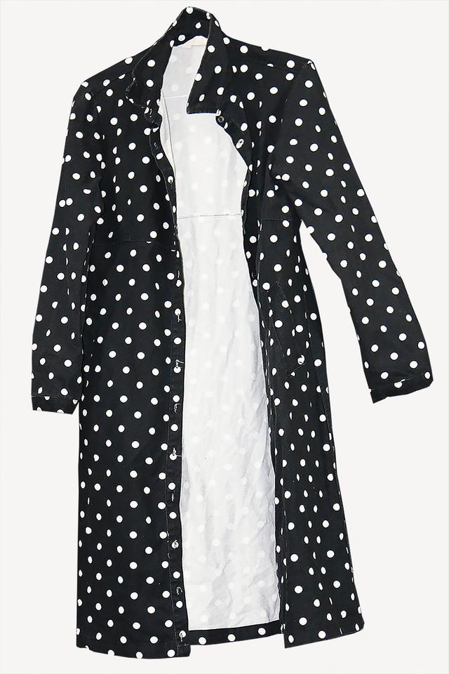 เสื้อคลุมลายจุดวินเทจ เสื้อคลุม Polka Dot Duster Coat_@SP019 4