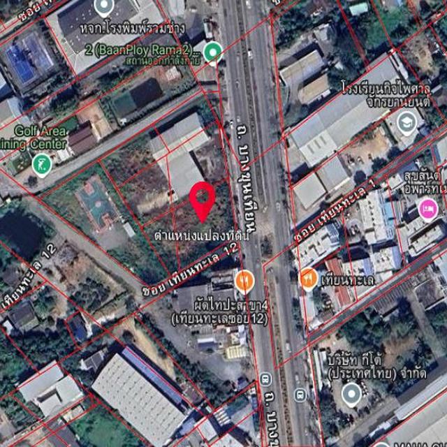 ที่ดิน3-3-99.7ไร่ ซ.เทียนทะเล12 ติดถนนบางขุุนเทียน หน้ากว้าง70ม.  9