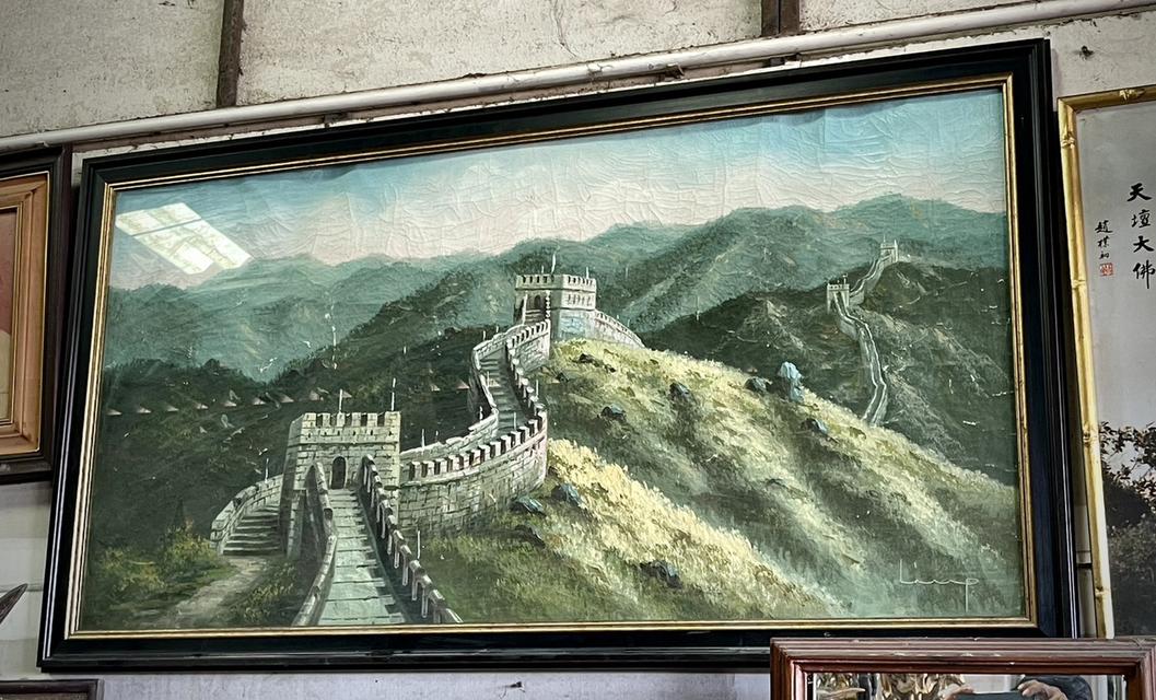 ภาพวาดสีน้ำมันกำแพงเมืองจีน ภาพวาดกำแพงเมืองจีนสีน้ำมัน ภาพวาดสีน้ำมันเก่า 11