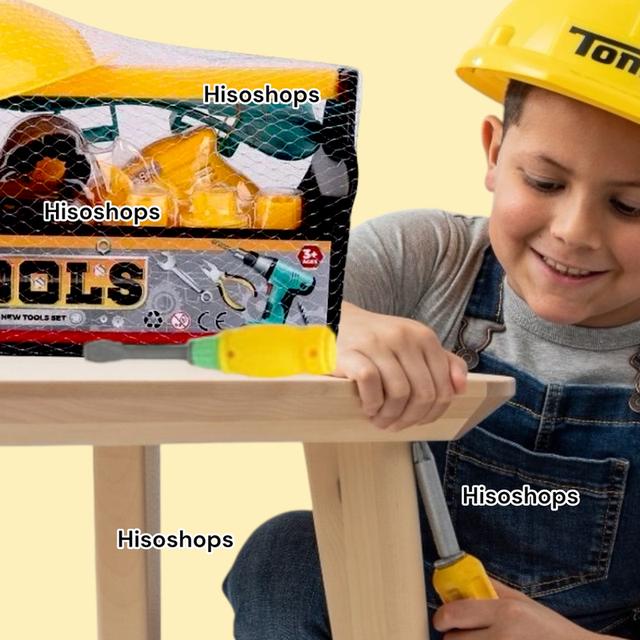 NEW TOOL SET ชุดของเล่นเครื่องมือช่าง 14 ชิ้น กล่องกระเป๋าใส่เครื่องมือช่างพร้อมอุปกรณ์ 14 ชิ้น สุดเท่ ให้เด็กๆสนุกกับการเล่นบทสมมติเป็นวิศวกรมือโปร 7