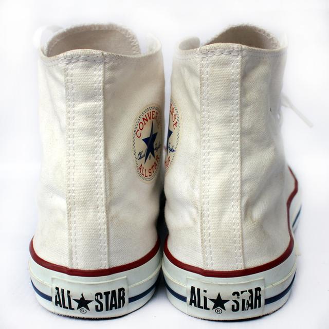 CONVERSE ผ้าใบหุ้มข้อมือสอง สีขาว สภาพเหมือนใหม่ จัดส่งฟรี!!! เก็บปลายทาง 6