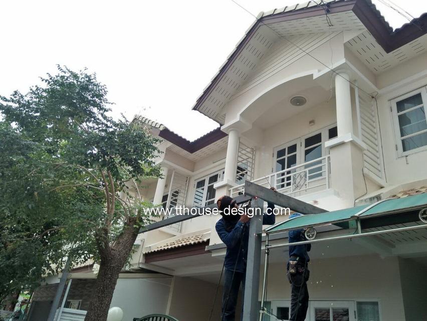 รับเหมา ต่อเติม โครงหลังคากันสาด ต่อเติมห้องครัวเทพื้นปูกระเบื้อง แบบครบวงจร  Line dddesign23 รูปที่ 12