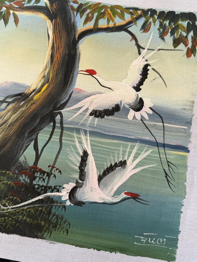 ภาพวาดสีน้ำพลาสติก (อิสระแห่งผืนป่า) ขนาด 30x40