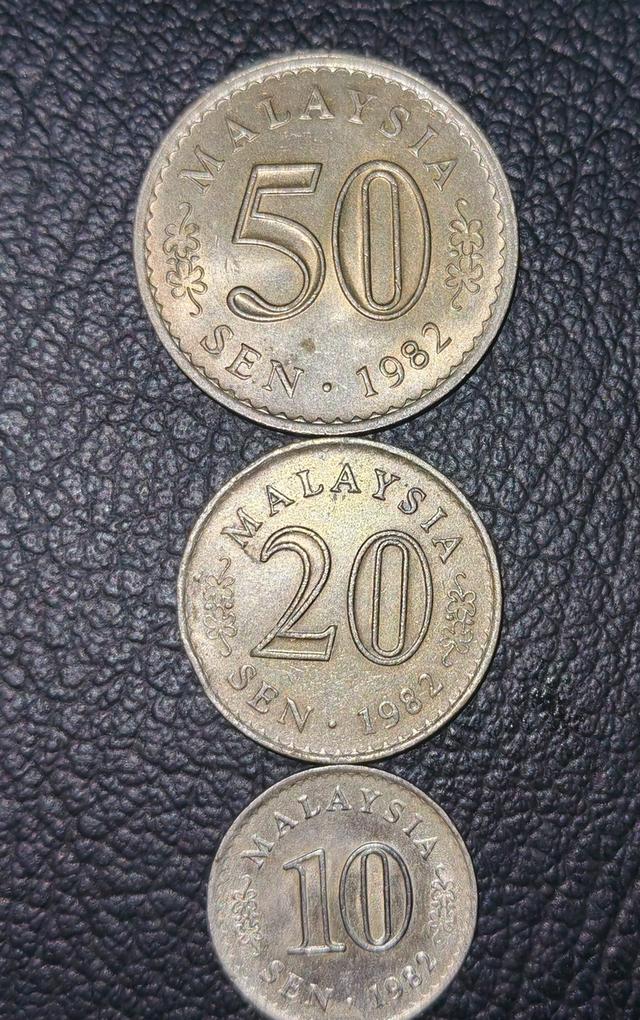 เหรียญ​มาเลเซีย​ปี1982, 3เหรียญ​ 50,20,10​เชนต์