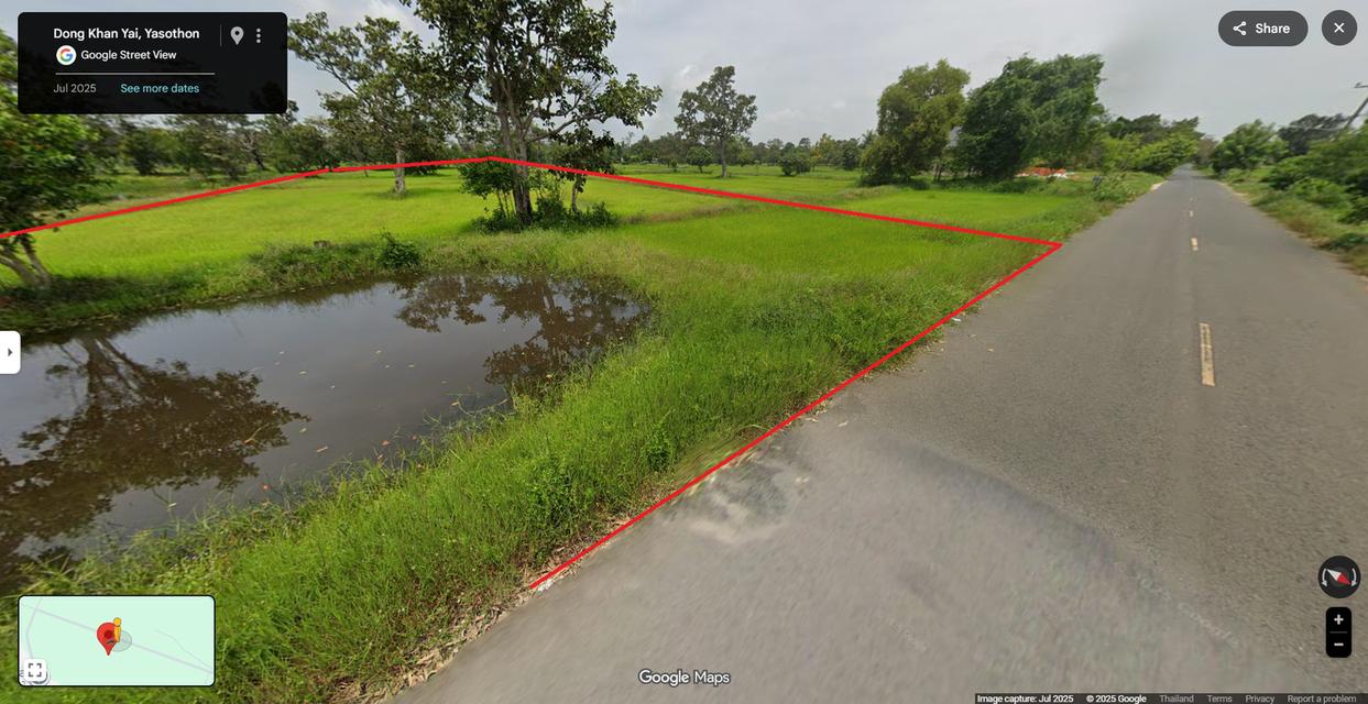 ขายที่ดิน 3ไร่ 2งาน 52ตารางวา พิกัด ต.ดงแคนใหญ่ อ.คำเขื่อนแก้ว จ.ยโสธร 2