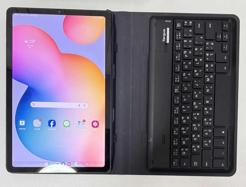 Samsung Tab S6 lite (LTE) ใส่ sim สี Oxford Grey พร้อมเคสคีย์บอร์ด สภาพดี 