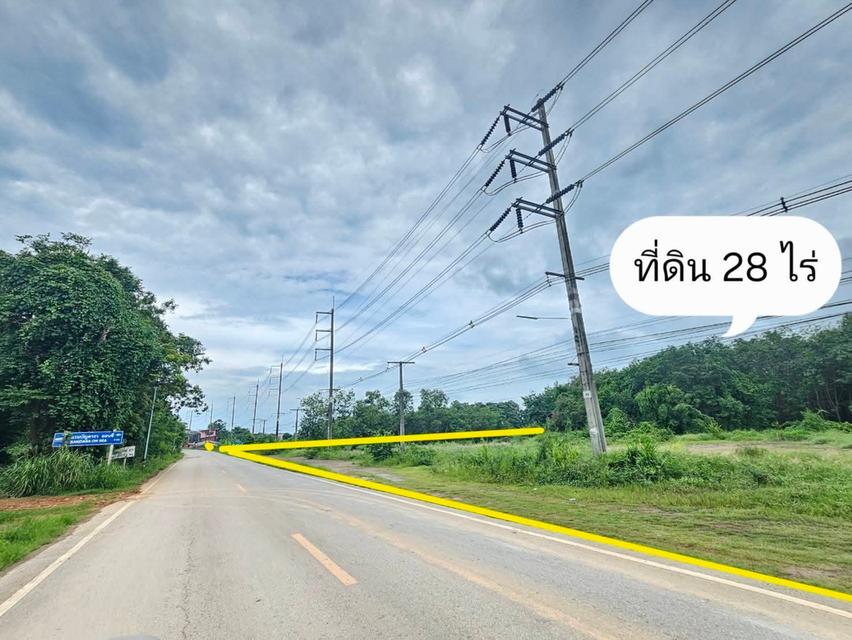 ขายสวนยางพร้อมที่ดิน ขนาด 28 ไร่ สวยและดี ราคาถูก ติดถนนสายสุขุมวิท-ท่าเรือแกลง จ.ระยอง  ที่ดินประเภท ชบ.1-12 ประเภทชุมชน (สีส้ม)🟠  ที 1
