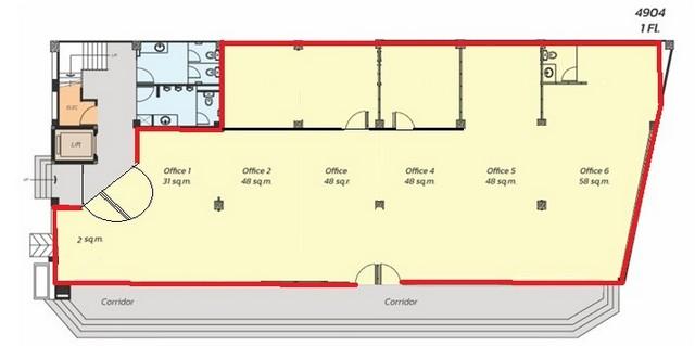 ให้เช่าโชว์รูม 1 ชั้น กั้นห้องเป็น Office เรียบร้อย ถนนพระราม 9 ใกล้แยก อสมท. เหมาะเปิดโชว์รูมรถยนตร์ 2