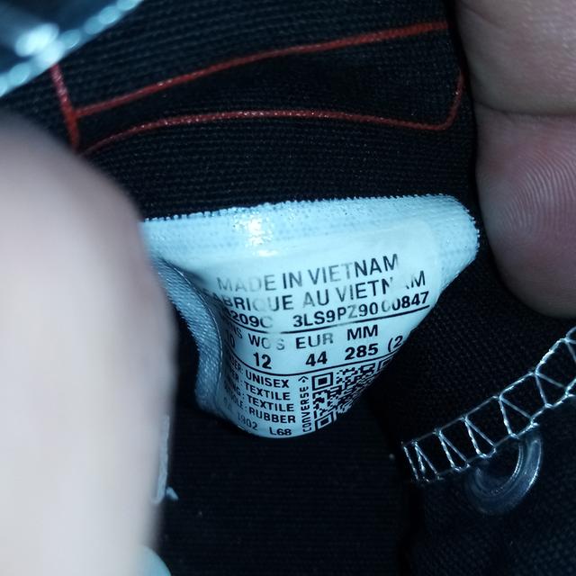 CONVERSE ผ้าใบหุ้มข้อมือสอง สีขาว-ดำ หยินหยาง สภาพเหมือนใหม่ จัดส่งฟรี!!!เก็บปลายทาง 8