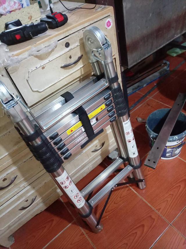 บันไดพับตั้งได้2.9เมตร ยืดได้6ม 7