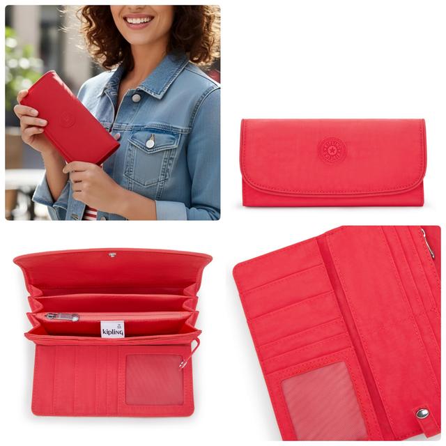 (พร้อมส่ง/ของแท้ค่ะ💯🐒) กระเป๋า Kipling money land escape red รูปที่ 9