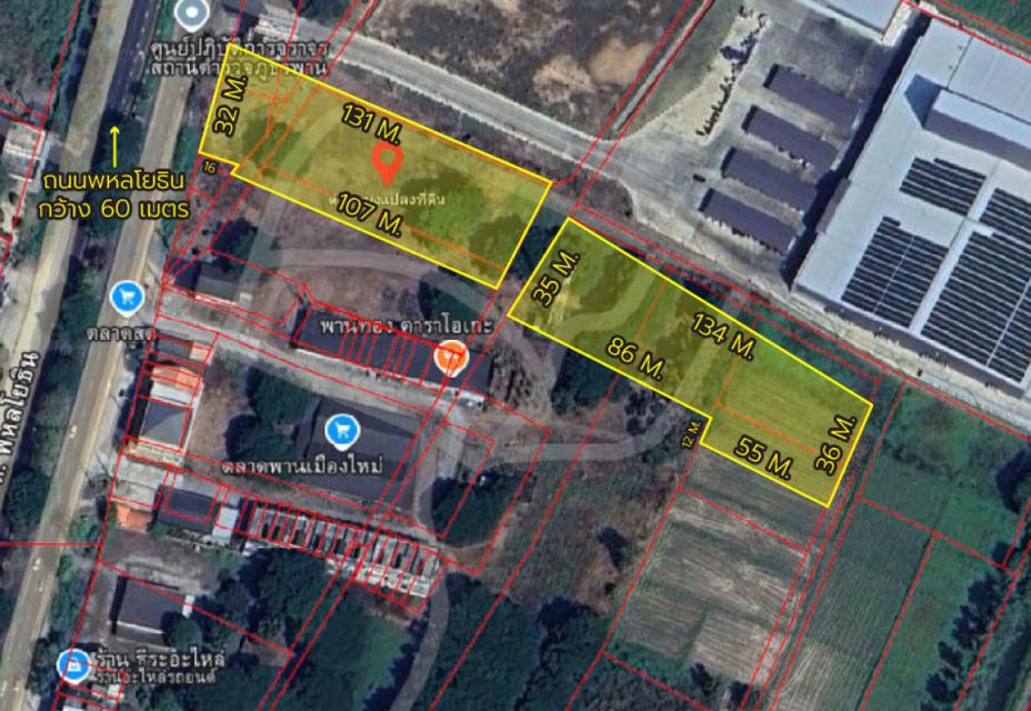 ขายที่ดิน 6 ไร่ 0 งาน 16.5 ตร.ว. ถนนพหลโยธิน ใกล้โลตัส โกเฟรชพาน (เชียงราย) 6