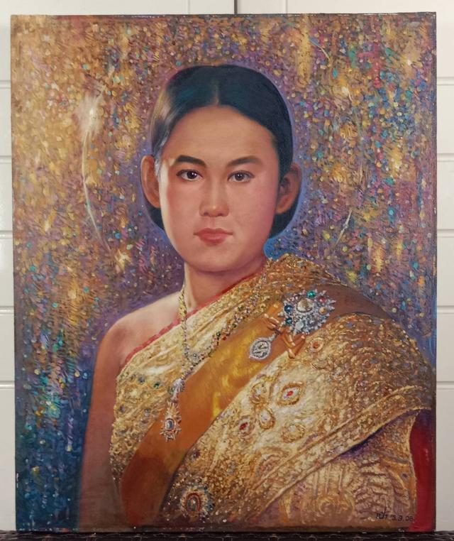 118.ภาพวาดสีน้ำมันพระบรมสาทิสลักษณ์ สมเด็จพระกนิษฐาธิราชเจ้า กรมสมเด็จพระเทพรัตนราชสุดาฯ สยามบรมราชกุมารี