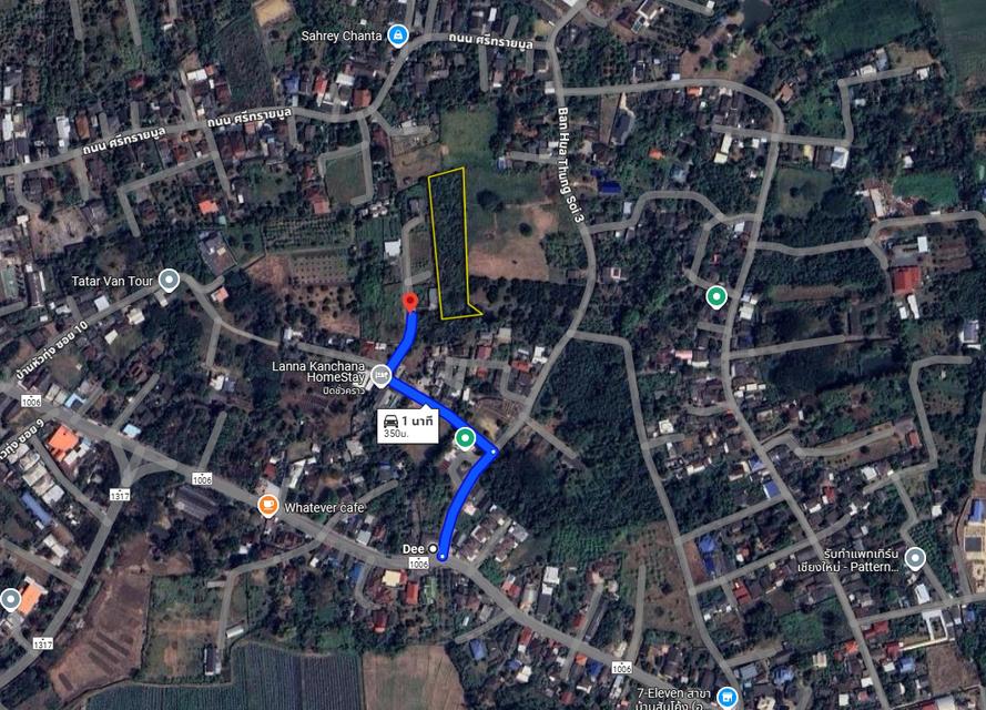  ที่ดิน 3-0-8 ไร่ ถูกกว่าประเมินกรมที่ดิน ใกล้สันกำแพงสายเก่า 350 ม.  3