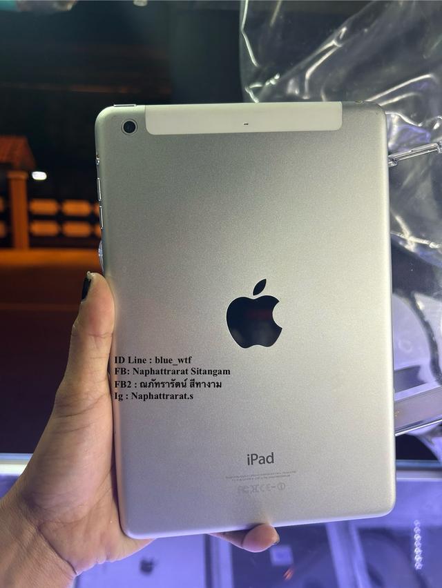 IPad mini2 64GB TH ใส่ซิมได้ WiFiได้ไม่ติดIcloudรีเซ็ตแล้ว โหลดแอพได้ ใช้งานปกติ