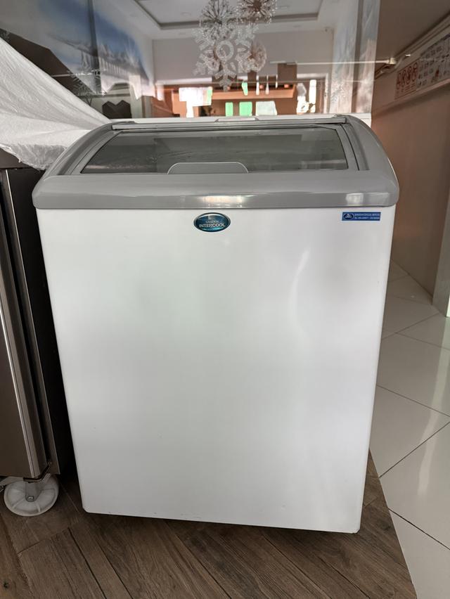 ตู้ไอศครีมSANDEN 2ประตู ฝาบนบานสไ้ลด์โค้ง