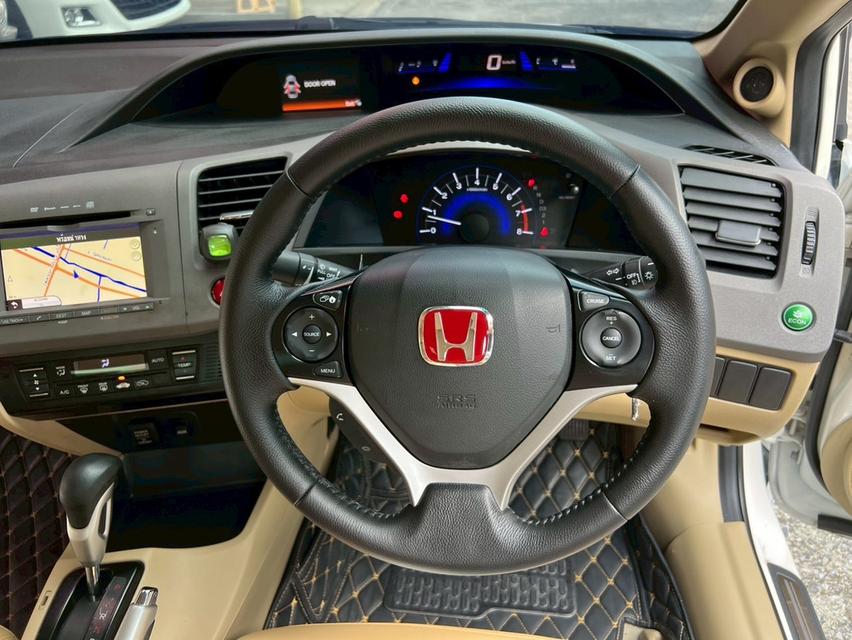 HONDA CIVIC FB ปี 2012 รุ่น 1.8E navi ออโต้ สีขาว รถมือเดียว เลขไมล์น้อย 120,000 km รูปที่ 12