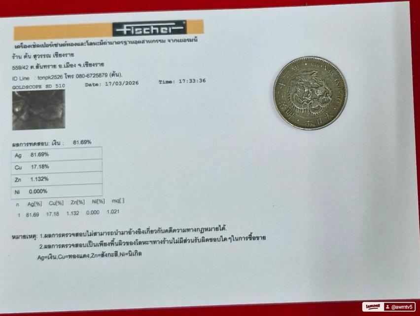 เหรียญเนื้อเงินโบราณต่างประเทศ ( พร้อมใบแสกน )