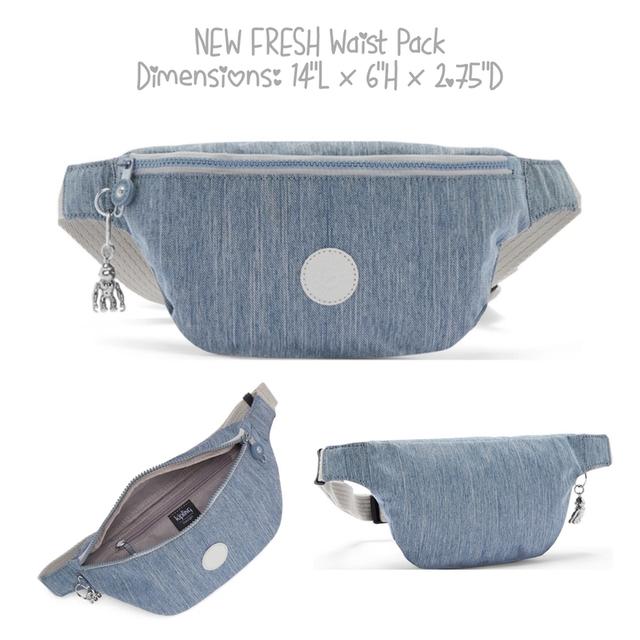 (พร้อมส่ง/ของแท้ค่ะ💯🐒) กระเป๋า Kipling new fresh blue jeans