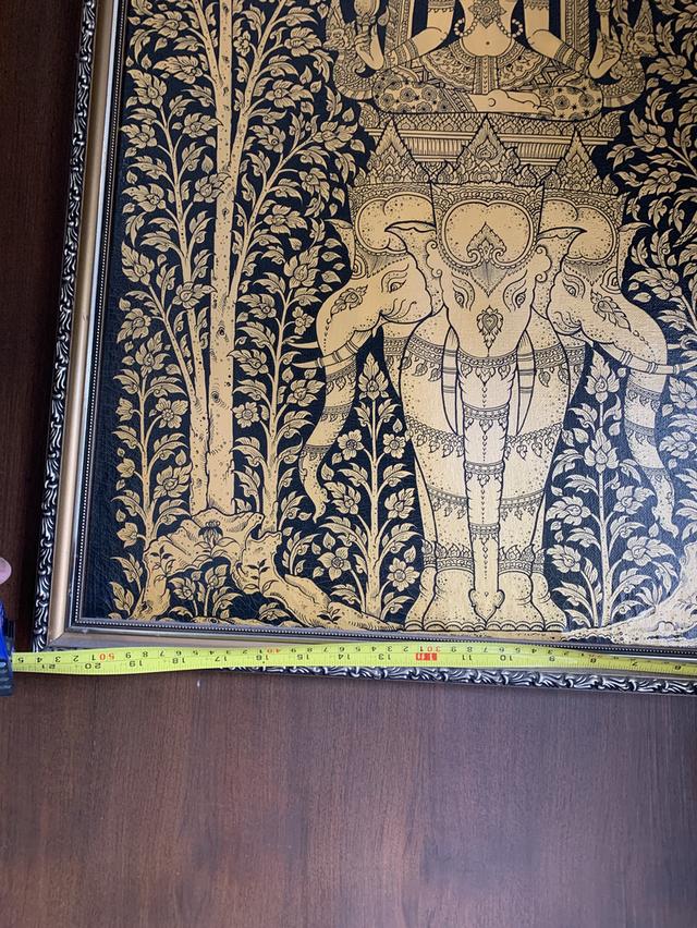 ภาพเขียนลายรดน้ำ องค์อินทร์ทรงช้าง รูปที่ 3