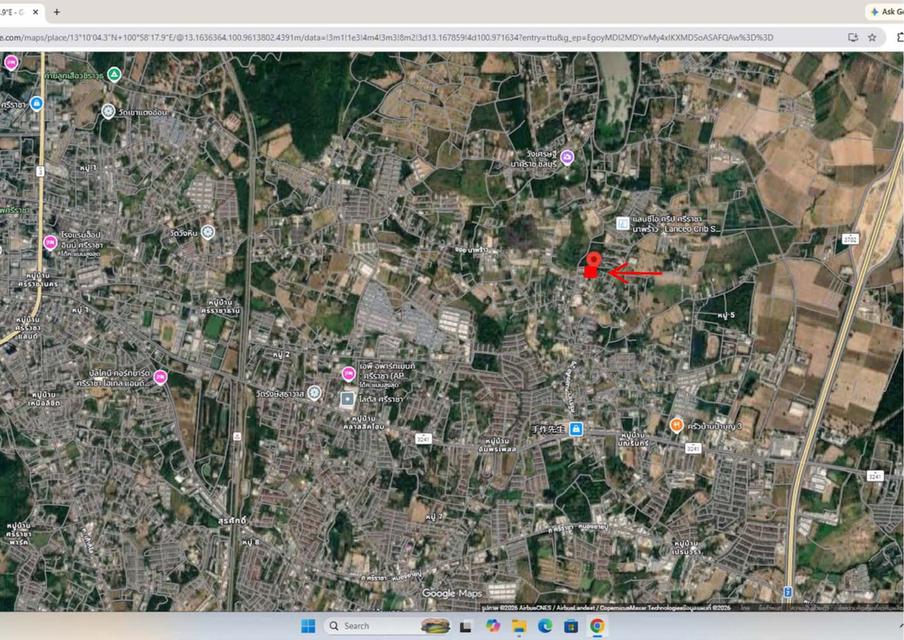 -	ที่ดินเปล่า ต.สุรศักดิ์, อ.ศรีราชา, จำนวน 2 แปลง, 120.0 และ 122.3 ตรว. 1