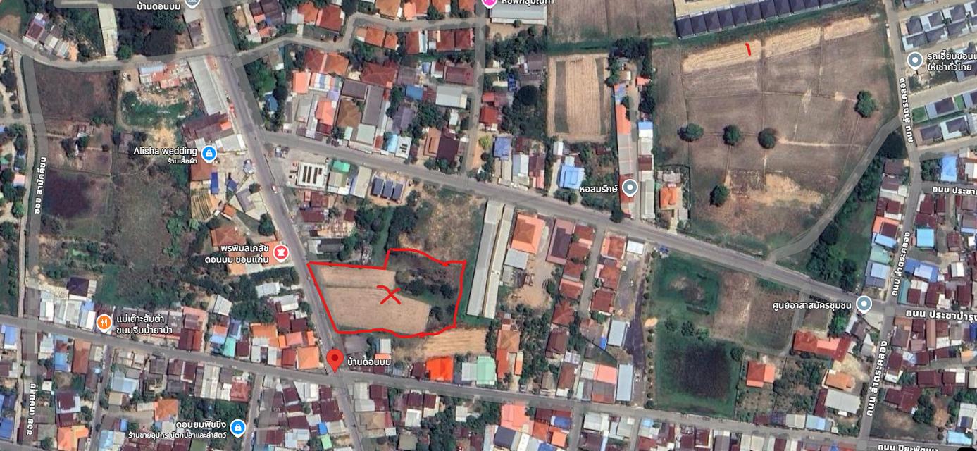 ขายที่ดินใจกลางเมือง บ้านดอนบม อ.เมืองขอนแก่น ใกล้เซเว่น50เมตร ใกล้ทางเลี่ยงบิ๊กซี2 500เมตร เดินทางสะดวกสบาย 4ไร่ แบ่งขายก็ได้ตามสะดวก 6