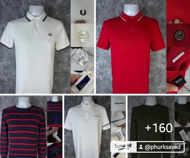 ประมูลเสื้อคอปกมือสองรวมแบรนด์! เริ่มต้น 80 บ, บิดขั้นต่ำ 20 บ.