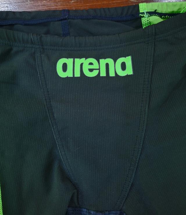 กางเกงว่ายน้ำ arena มือสองรุ่นผ้ากระดาษ ไซส์ R140 ใช้สำหรับการแข่งขัน มีสัญลักษณ์ Fina ผลิตญี่ปุ่น สภาพดี ใช้น้อย 8
