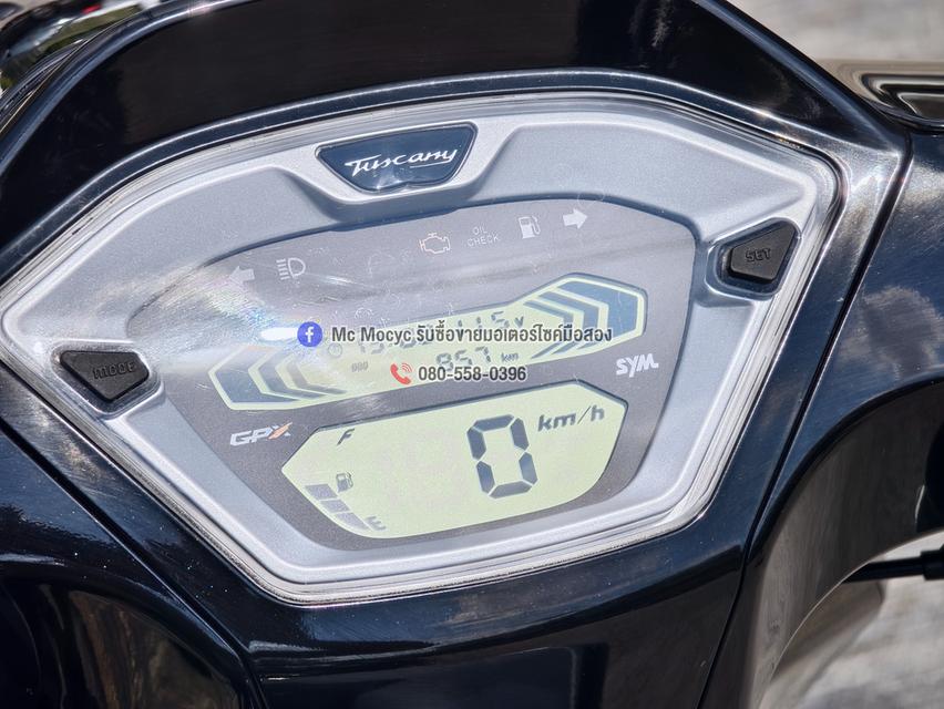 Gpx Tuscany รุ่นTop keyless 2023 ไมล์ 800โล รถบ้านมือเดียว เล่มเขียวชุดโอนครบ No1339 รูปที่ 6