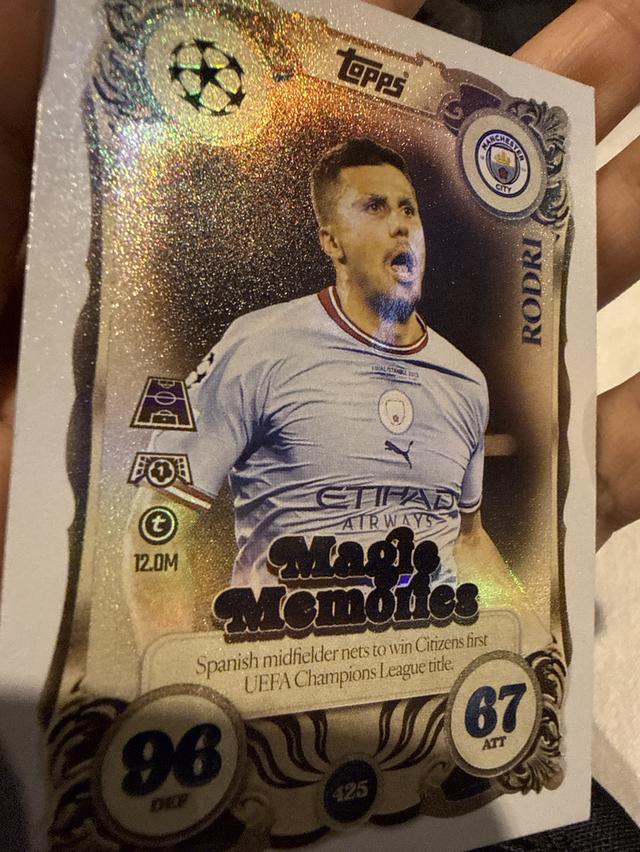 Rodri football card promotion 5
