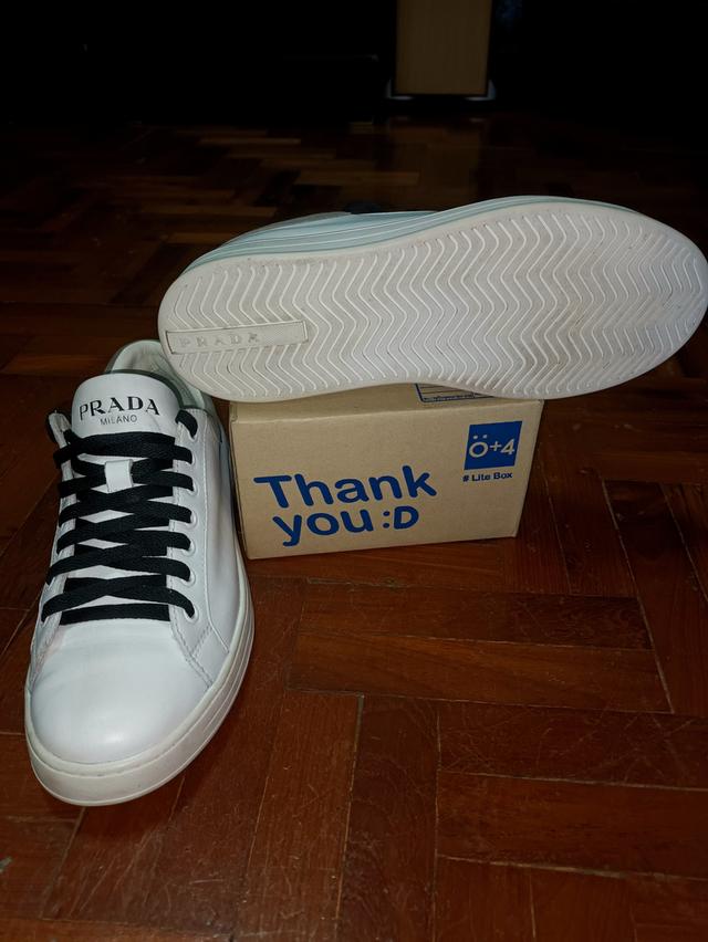 รองเท้าPRADA White Leather รูปที่ 3