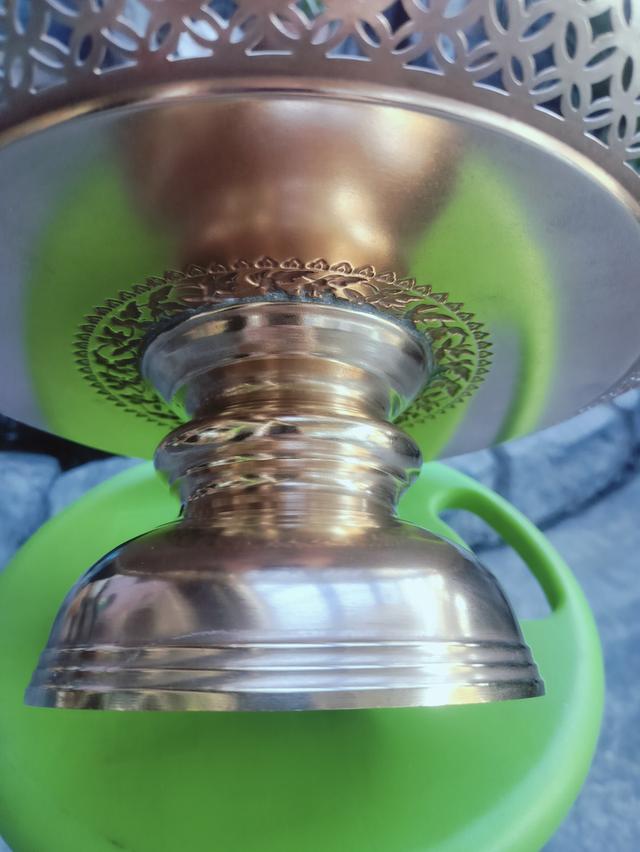 พานทองเหลือง14นิ้ว งานเก่า โบราณ 5