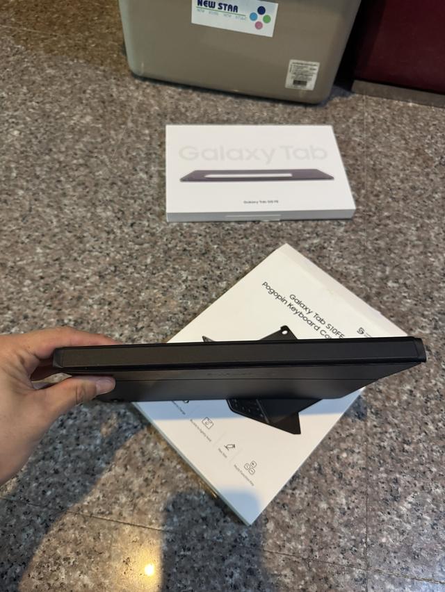 ขายSamsungTabS10FEสีGray128กิ๊กสูนTrueยกกล่องของแถมคีย์บอรดใหม่กริปใช้งานดีทุกๆฟังชั่นประกันปีหน้าถูกๆ 13