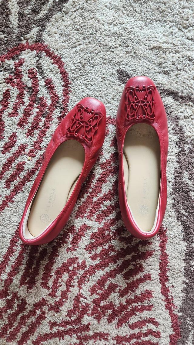 รองเท้า LA BELLA รุ่น GISELA HEART พื้นนิ่ม สีแดง 3