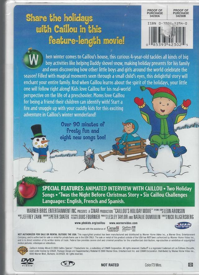 Caillou's Holiday Movie (แผ่น Master) 2