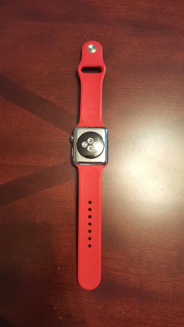ขาย Apple Watch   42 mm SS Red Sport  พร้อมสาย Model  A1554 6