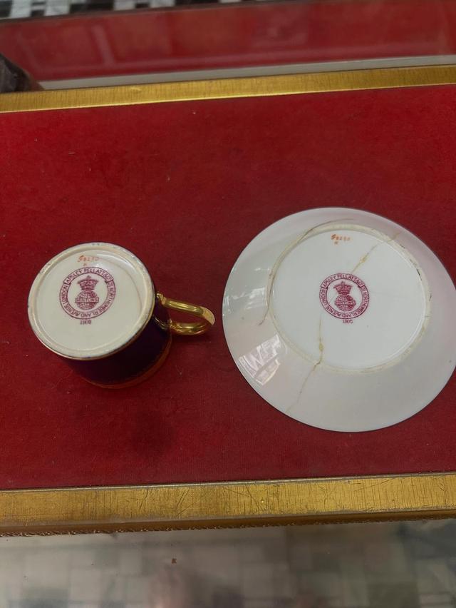 ชุดแก้ว Minton cobalt blue demitasse 1903  4