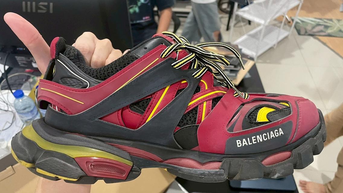 Balenciaga Track Sneaker Bordeaux Burgundy Black Yellow