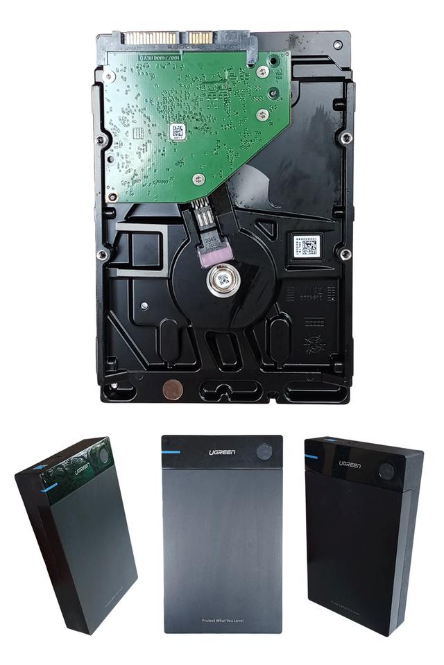 🔥 จัดเต็ม! HARD DISK PC 1 TB SEAGATE BARRACUDA + UGREEN กล่องใส่ฮาร์ดดิส External Hard Drive 3.5" USB3.0 to SATA BOX 🔥