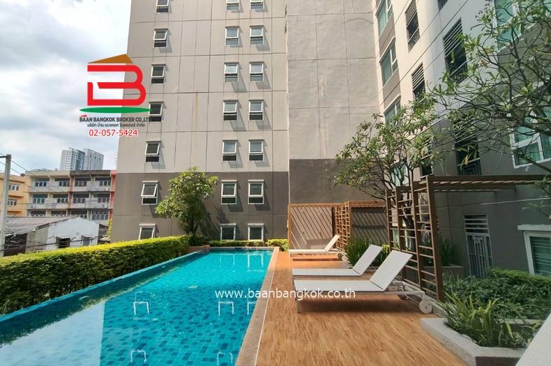 คอนโดมิเนียม แอสปาย วุฒากาศ (ซอย วุฒากาศ 19) (ใกล้ BTS วุฒากาศ) เนื้อที่ 30.5 ตรม. แขวงตลาดพลู เขตธนบุรี 11