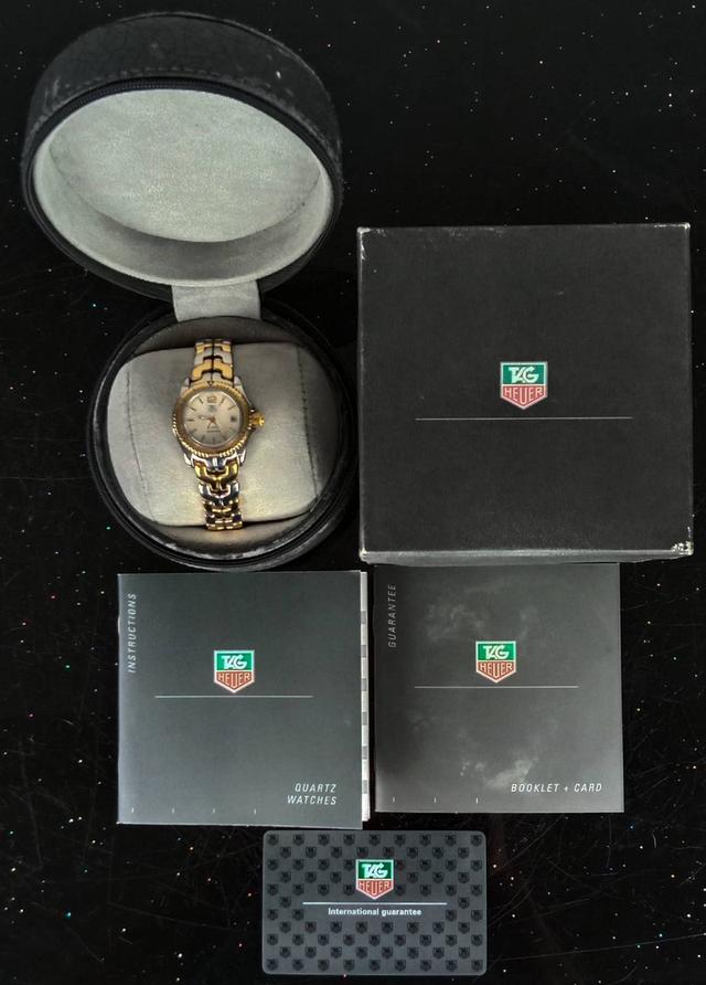 TAG Heuer Ladies SS/18k Gold WT1455 QB9457 Mother of Pearl Link Watch