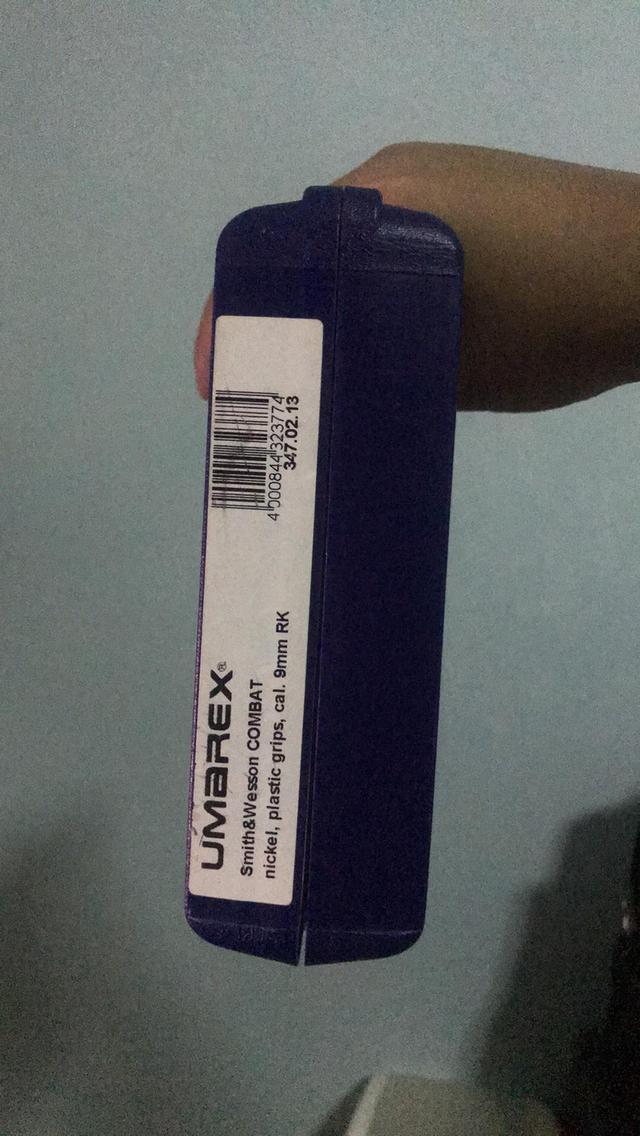 ปืนสำหรับแสดงหนังเสียงเปล่า Blank Gun ยี่ห้อ UMAREX : Smith & Wesson COMBAT nickel, plastic grips, cal. 9mm RK 7