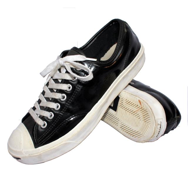 CONVERSE รองเท้าผ้าใบมือสอง Jack Purcell สีดำ หนังมัน สภาพสวยๆชิคๆ จัดส่งฟรี!!! เก็บปลายทาง 3