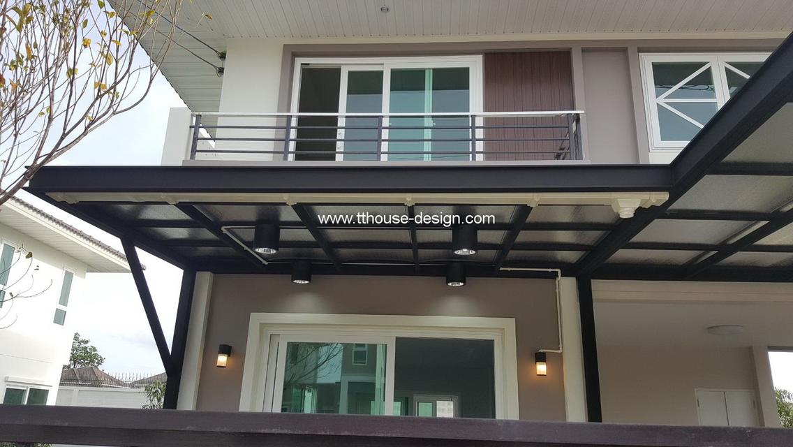 รับเหมา ต่อเติม โครงหลังคา กันสาด line : dddesign23 รูปที่ 6