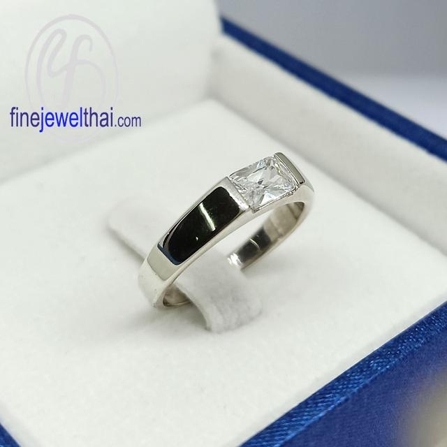 Finejewelthai แหวนเงินแท้ แหวนเพชรCZ เพชรสังเคราะห์ - R1004cz