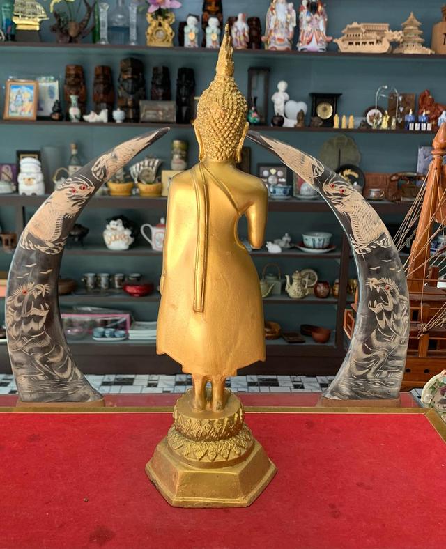 พระพุทธรูปเก่า เนื้อทองเหลือง 4